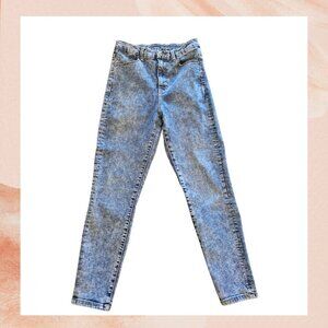 Acid Medium Wash Skinny Ankle Jeans